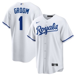 Men's Baseball team #1 Groom Home Jersey, White