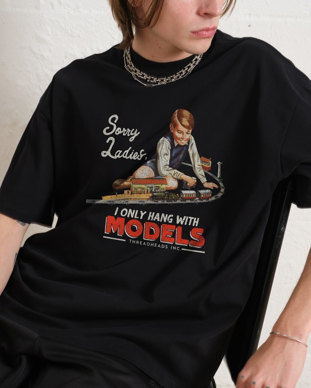Only Models Oversized Graphic Tee - Unisex 90s Boxy Fit 100% Combed Cotton